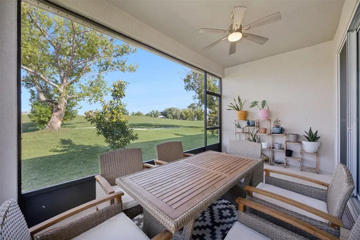 Back porch overlooking a peaceful, private setting.