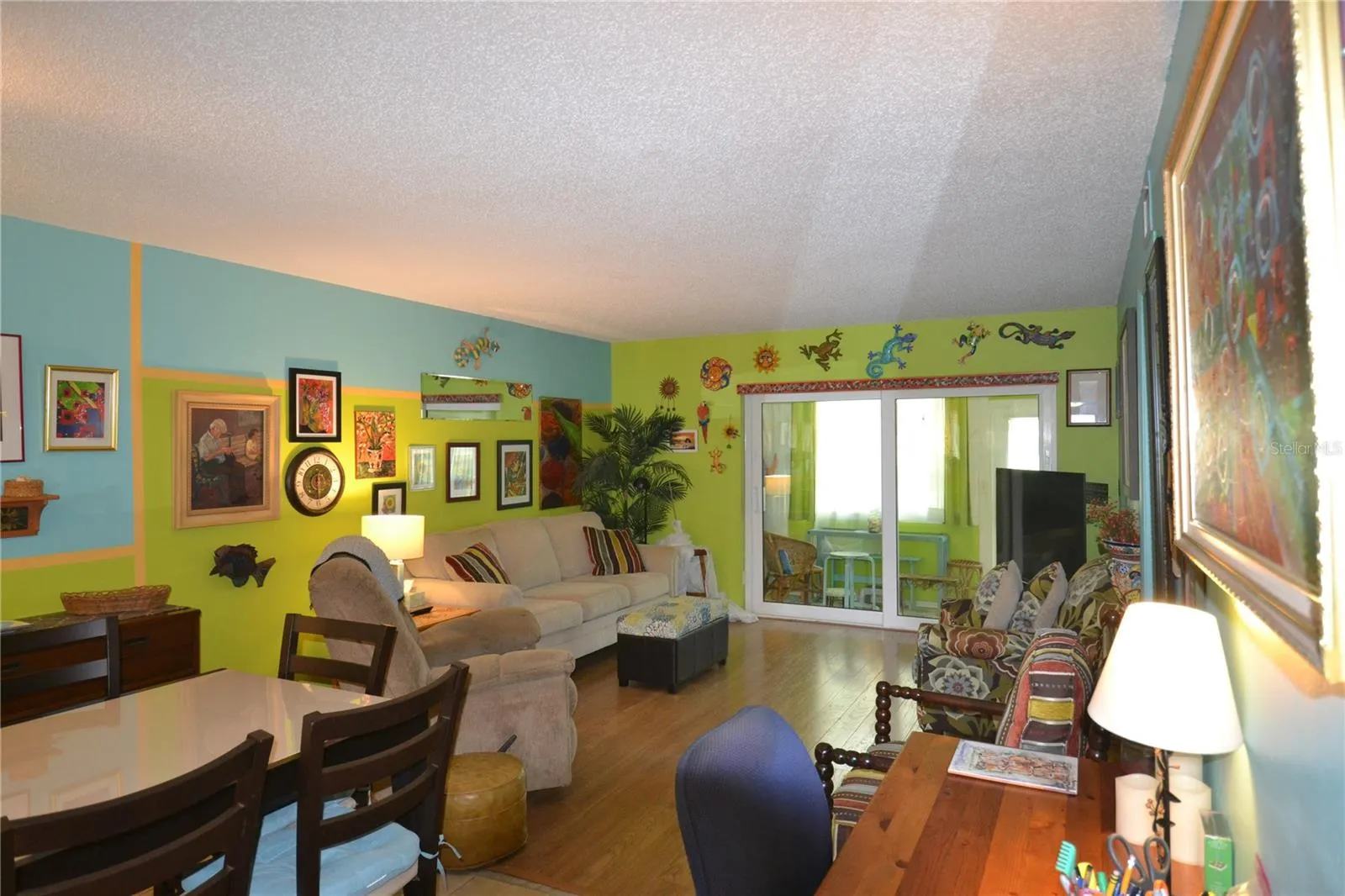 Lots of artwork and very homey