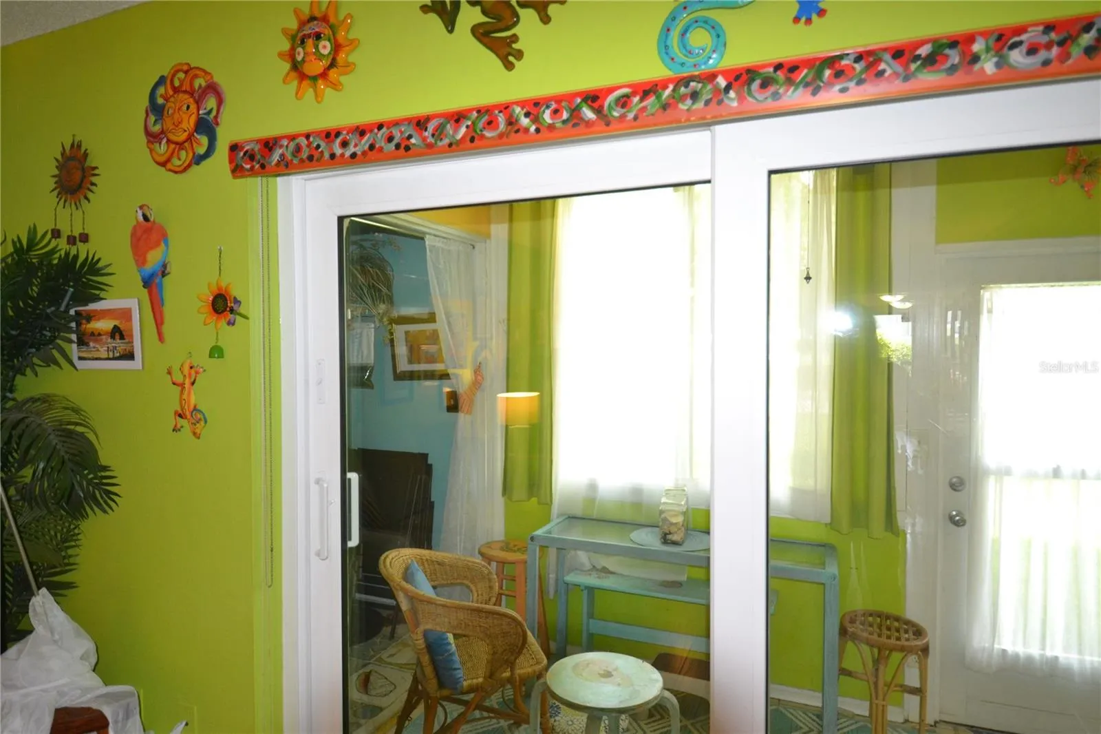 Lanai has hurricane rated sliding doors