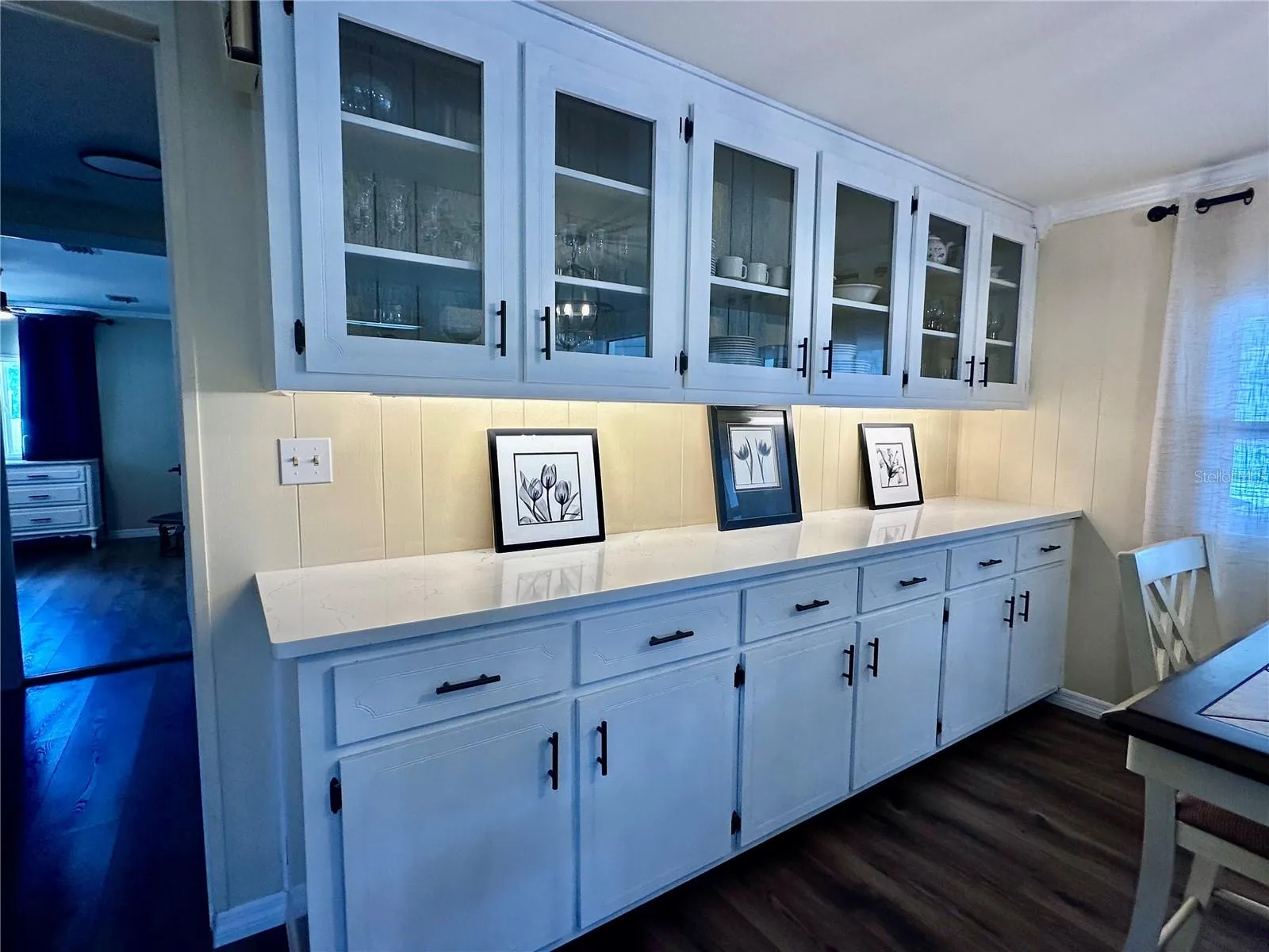 Buffet with More Storage&amp; Quarts counter tops