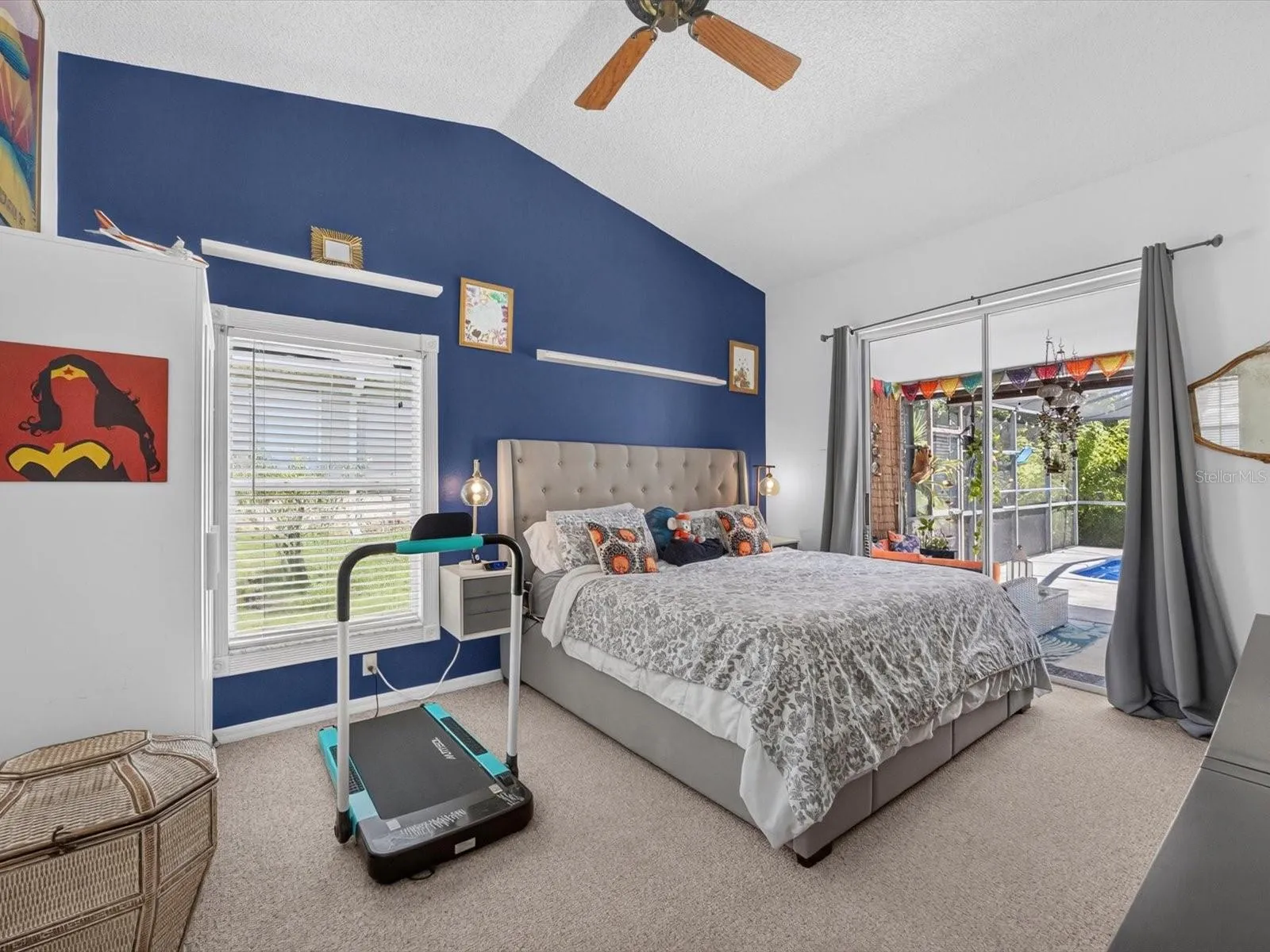 Master Bedroom with access to the lanai and pool