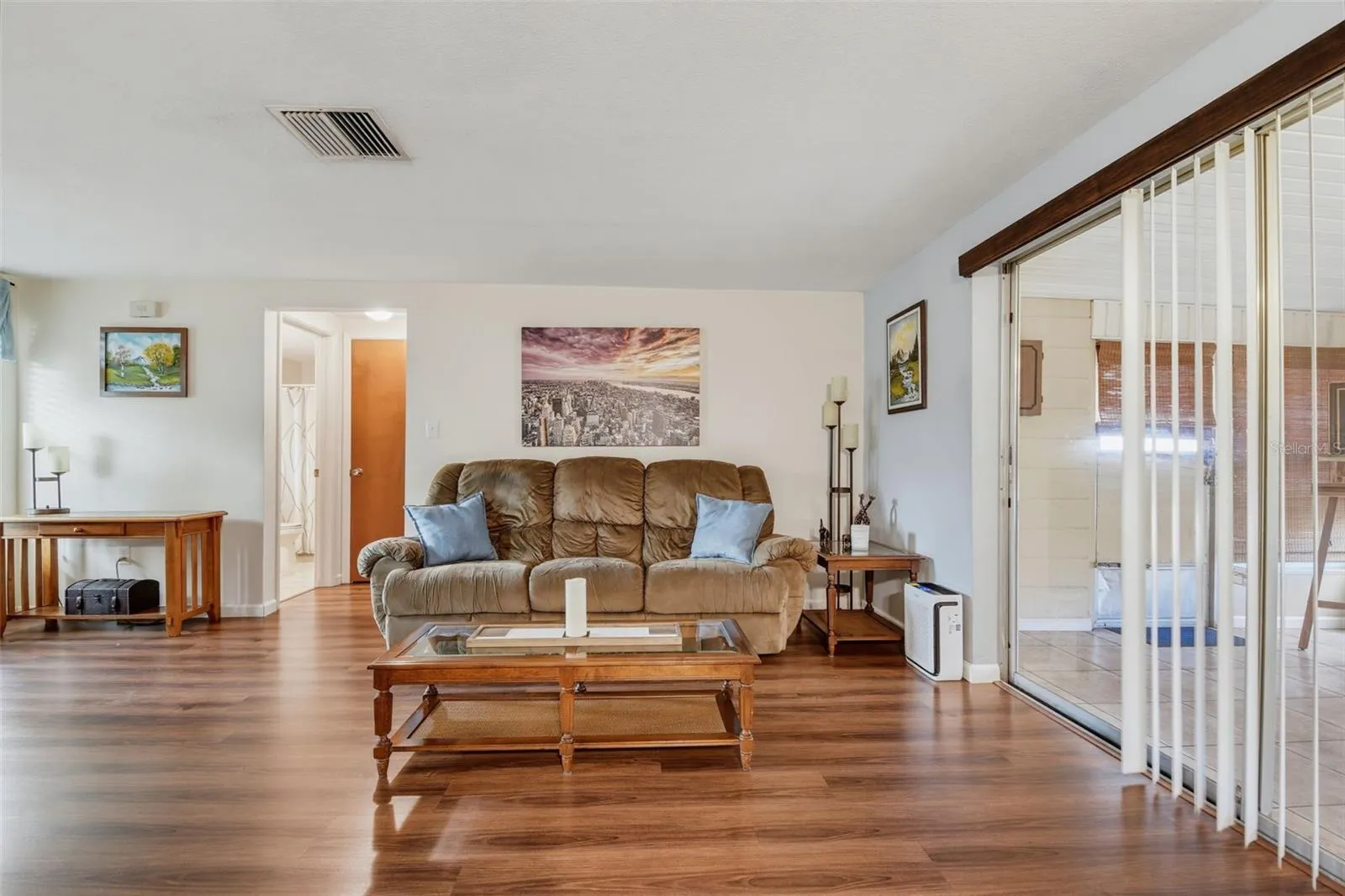 Living Area has sliders to Florida Room