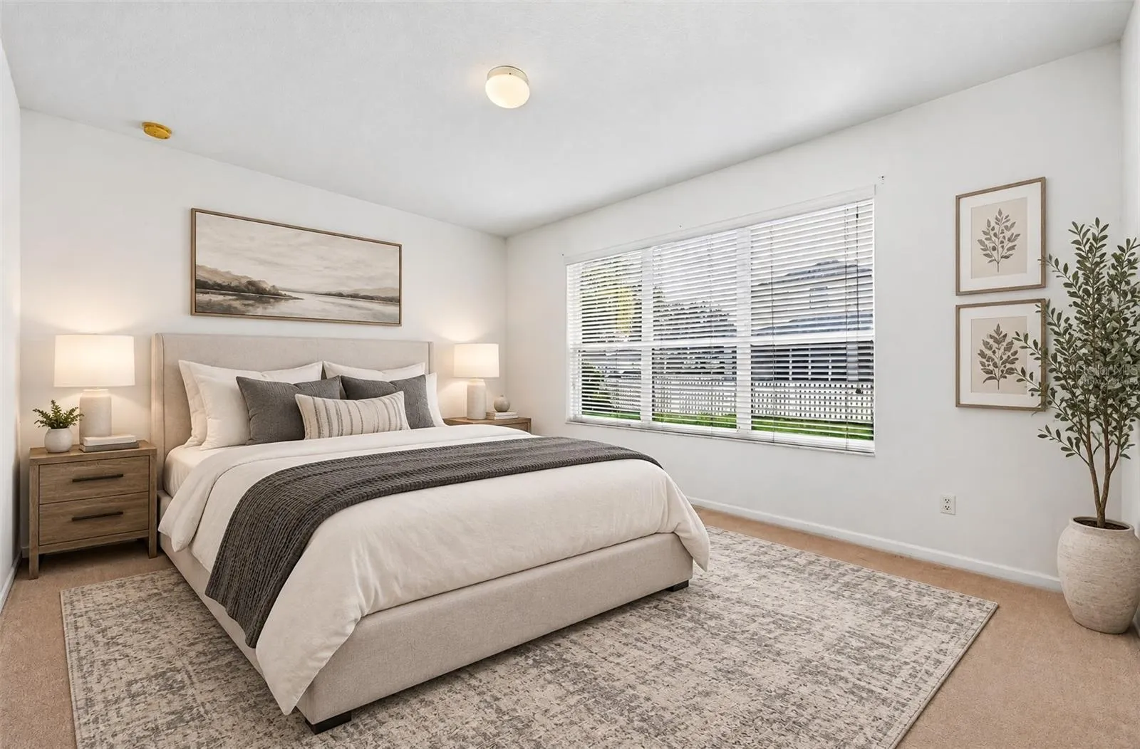 Light, bright spacious primary suite. Virtually Staged.