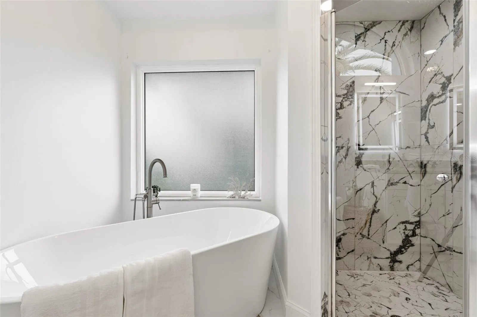 Large soaking tub