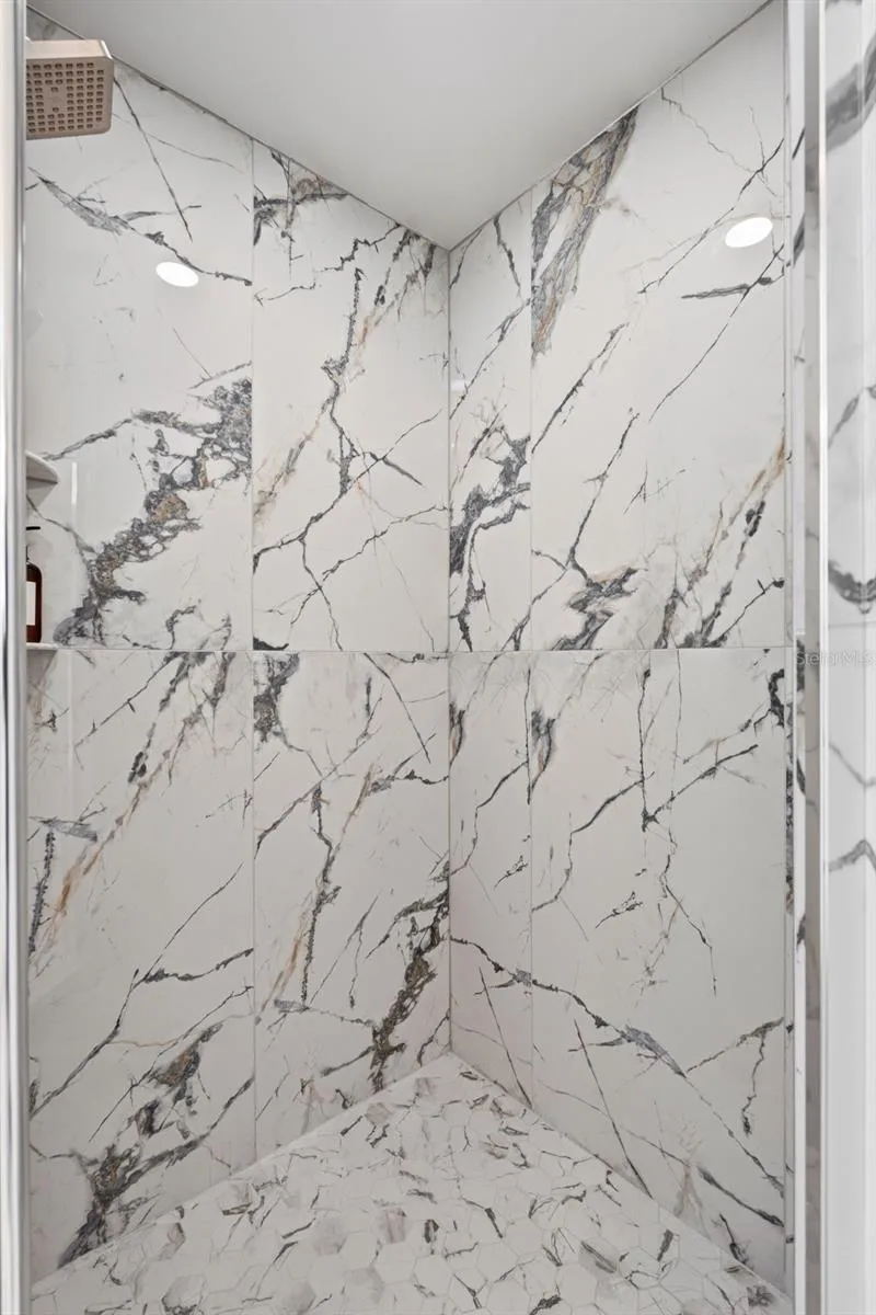 Remodeled walk-in shower