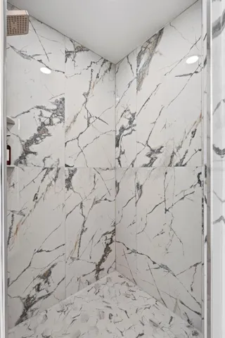 Remodeled walk-in shower