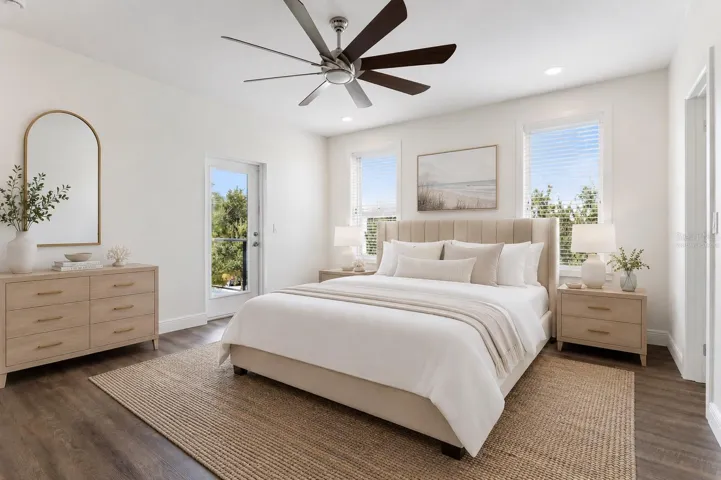 Virtually staged Bedroom 4