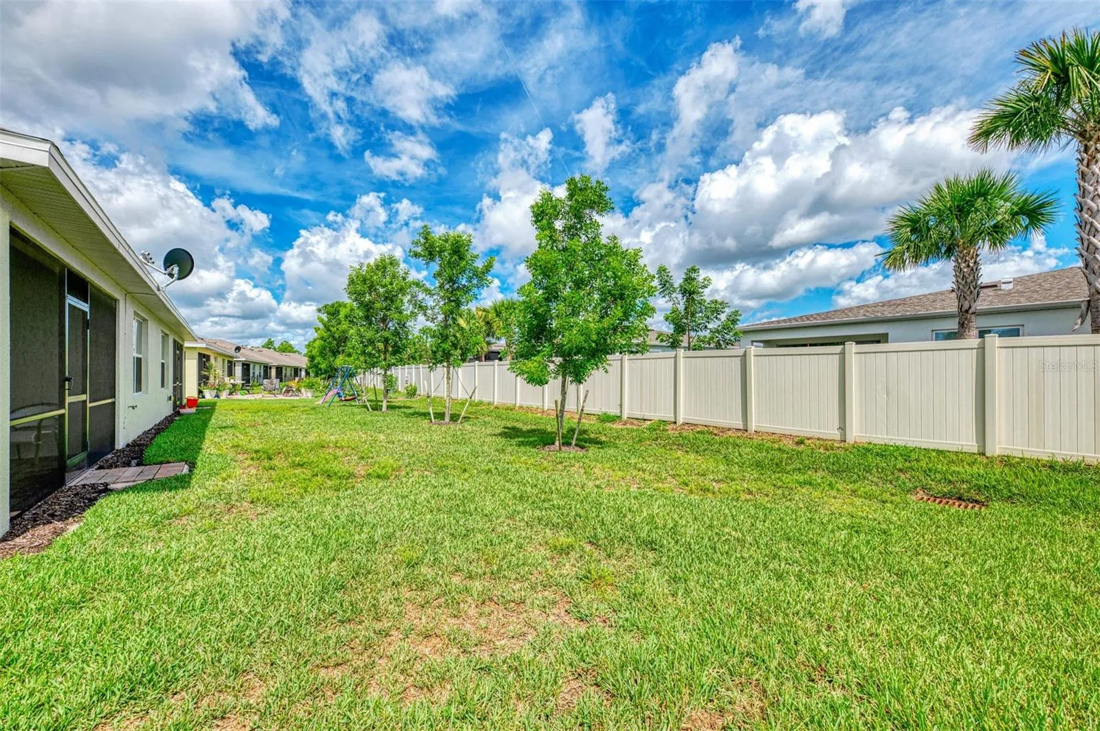 SIDE VIEW OF BACK YARD