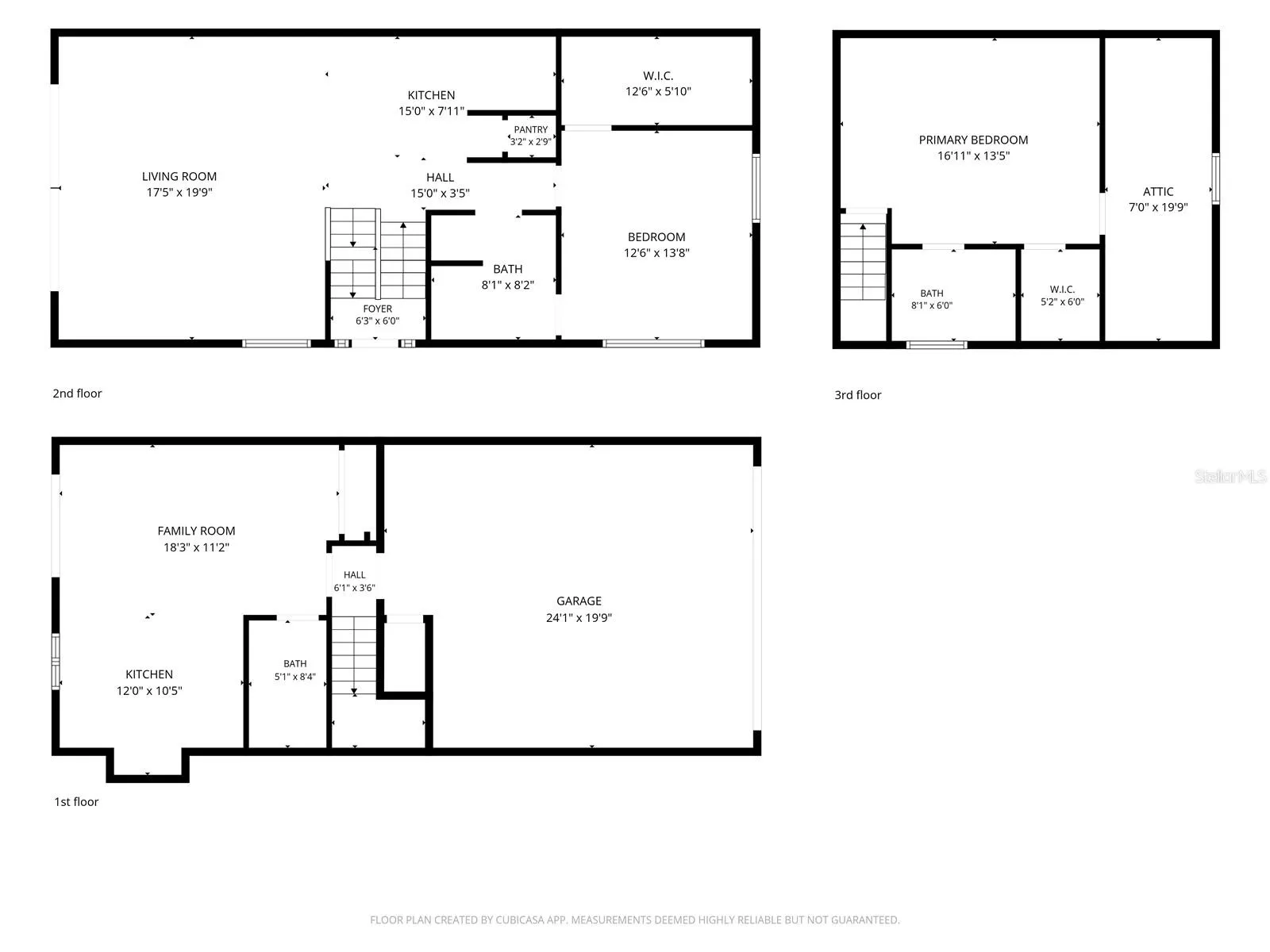 Floorplan for each floor