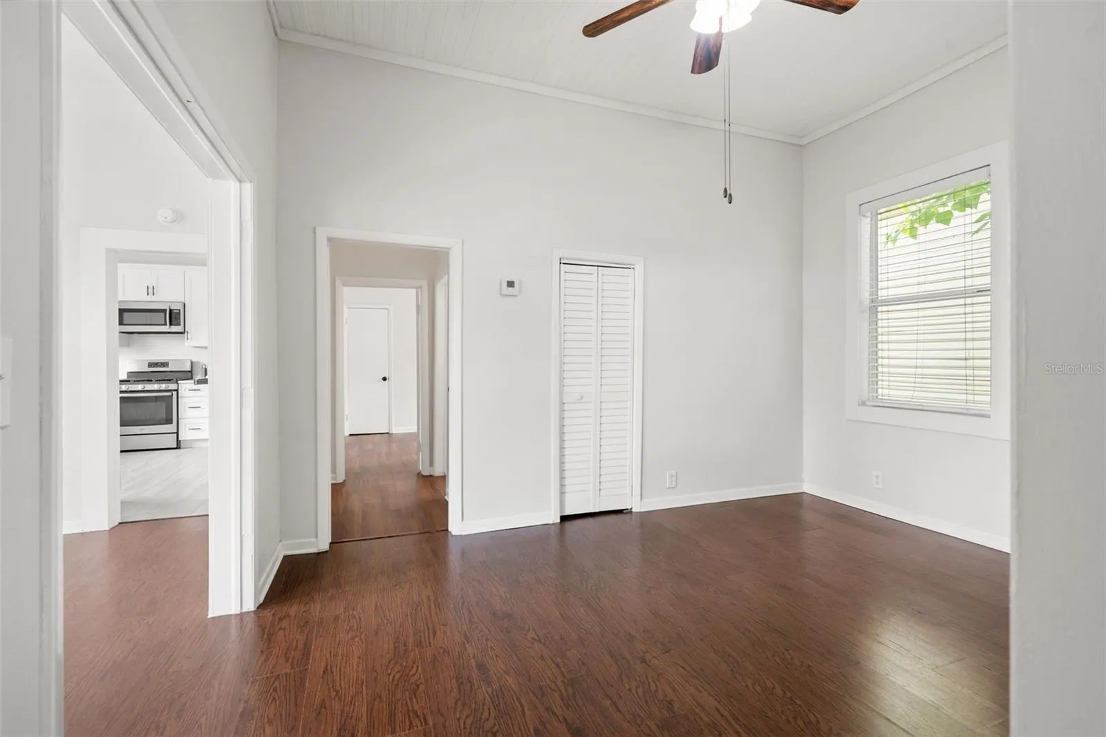 Flex room leading to front bathroom and second bedroom
