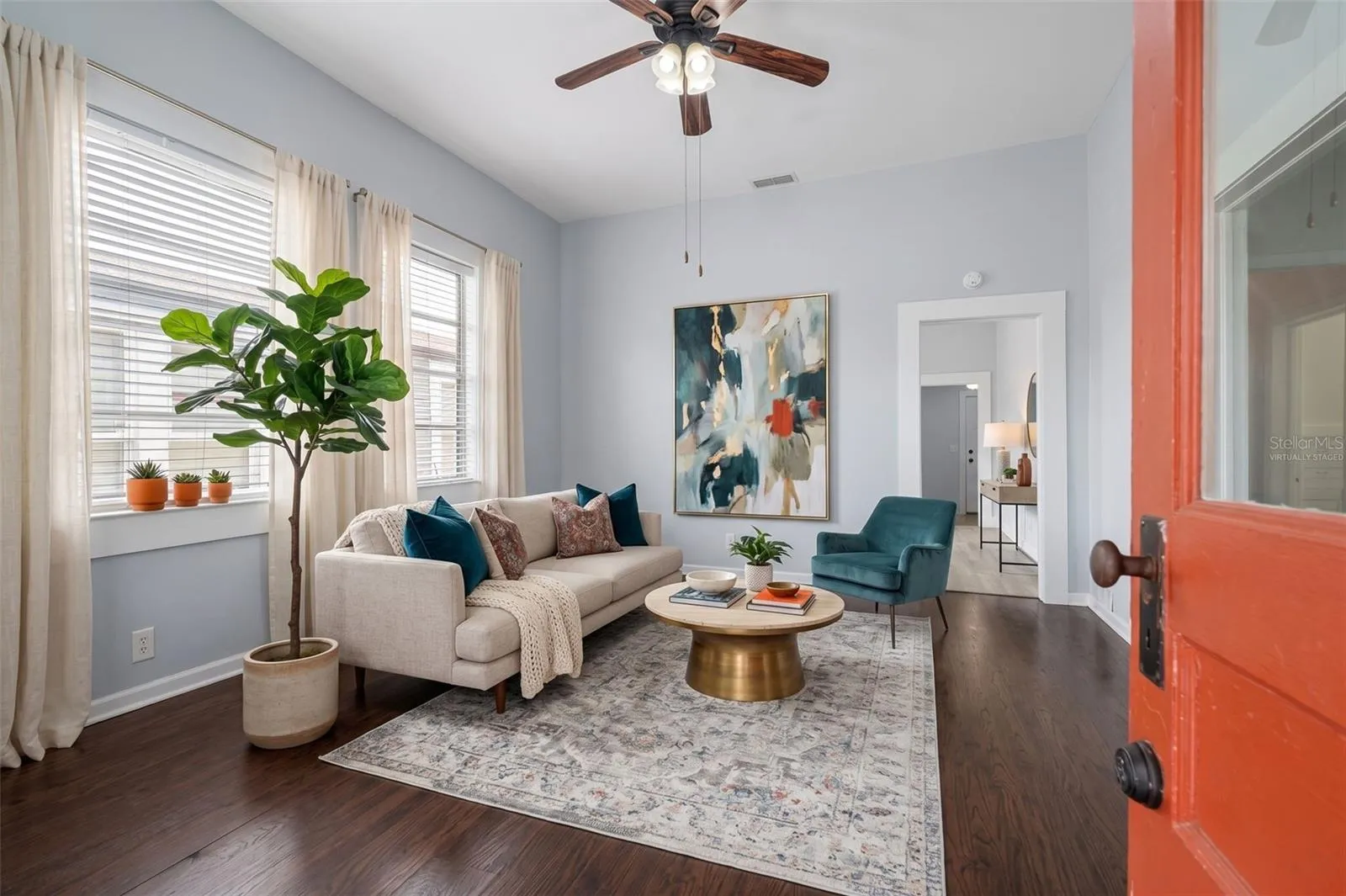 Living room - virtually staged
