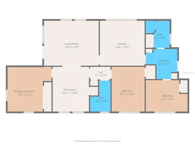 Floor plan with room measurements