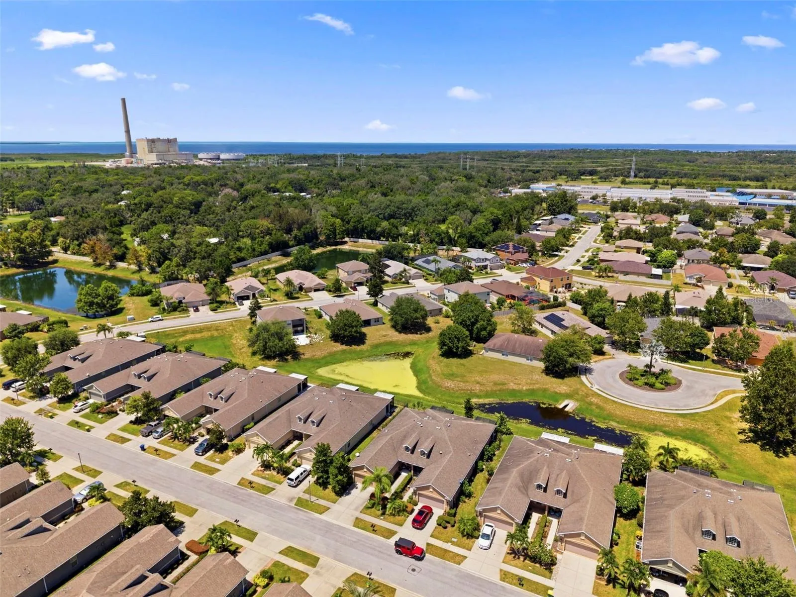 aerial view looking West towards the Gulf