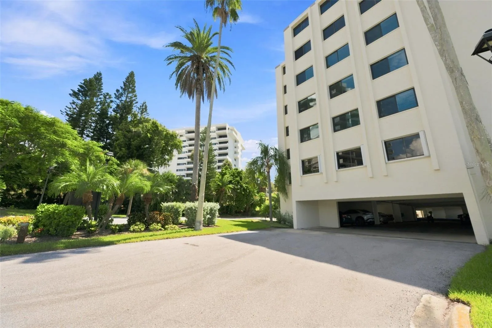 Entrance into under-building parking