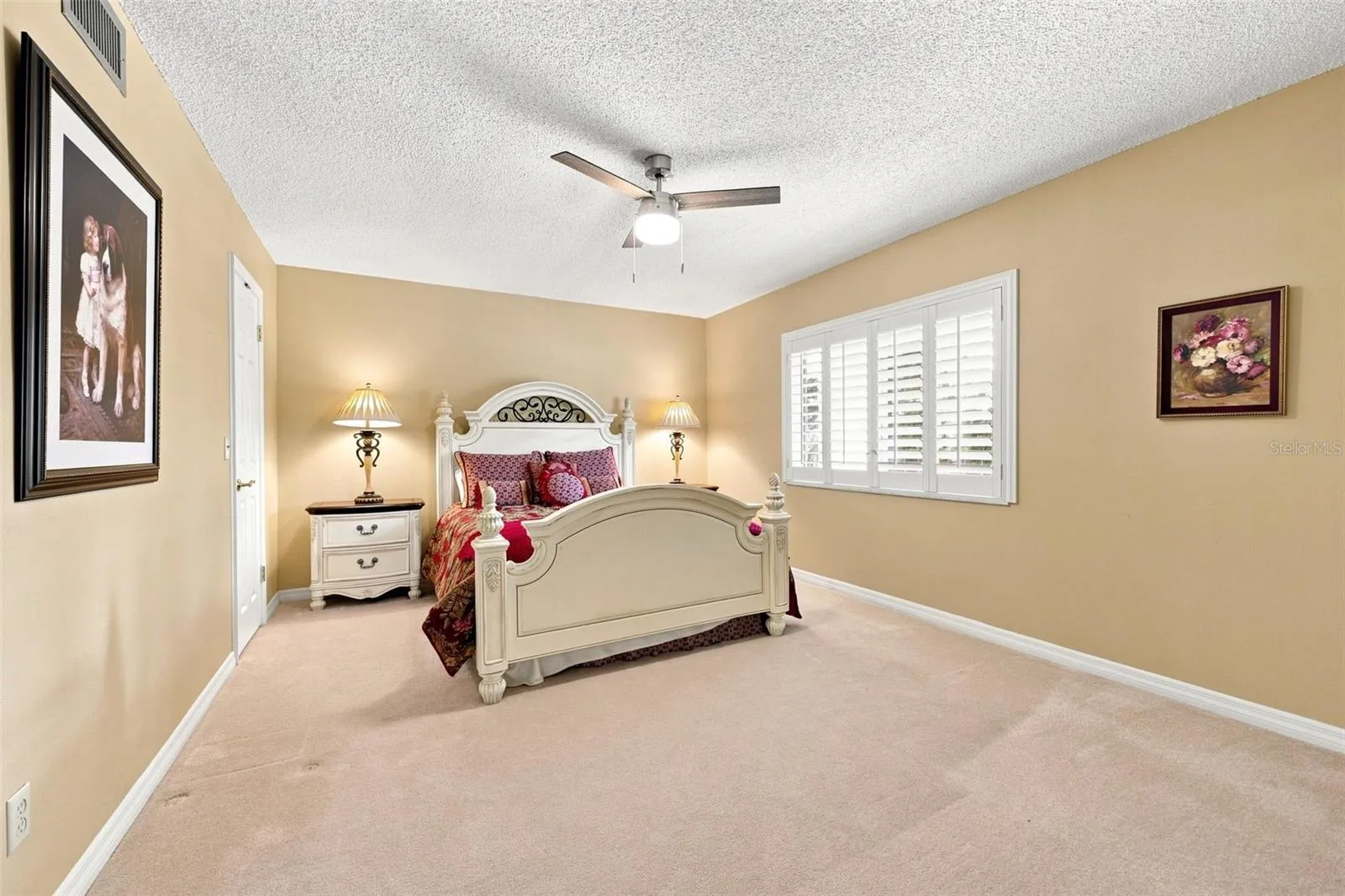 Guest bedroom with walk-in closet