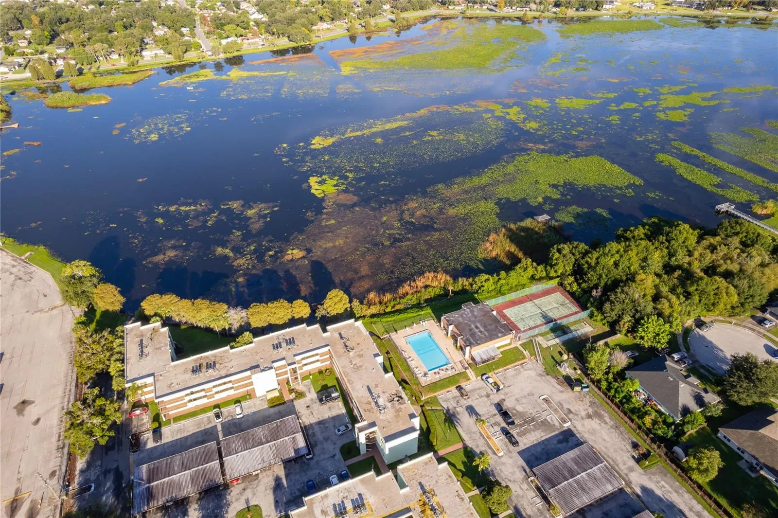 Aerial View of Community and Lake