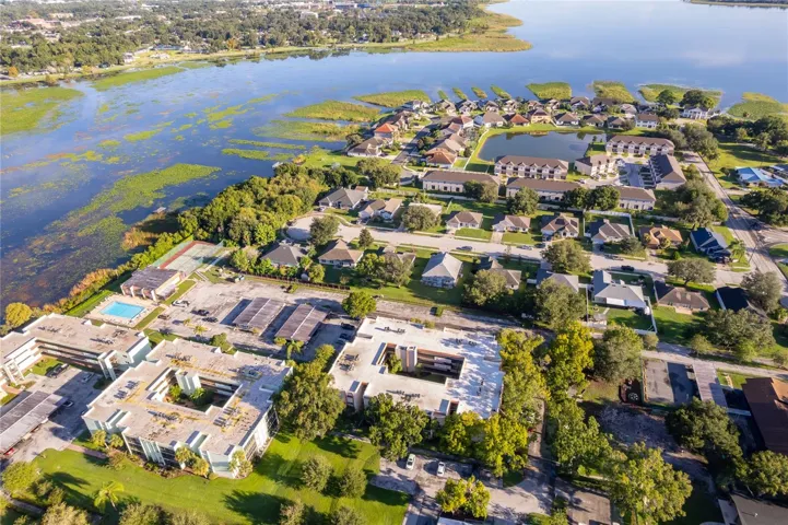 Aerial View of Community and Lake