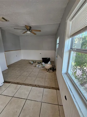living room off of kitchen
