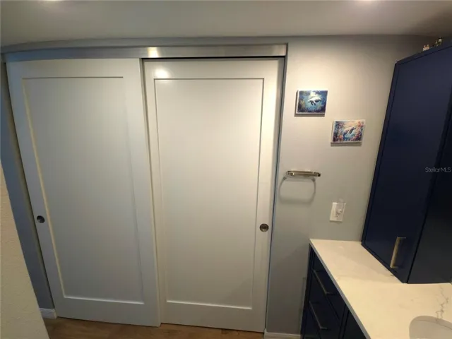 Hardwood closet doors