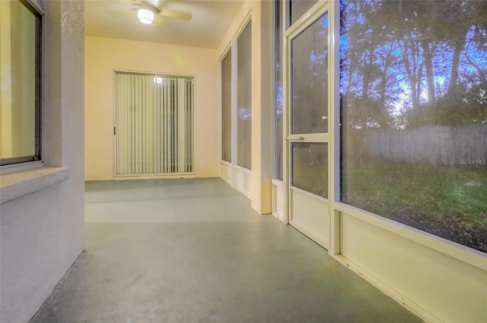large screened patio
