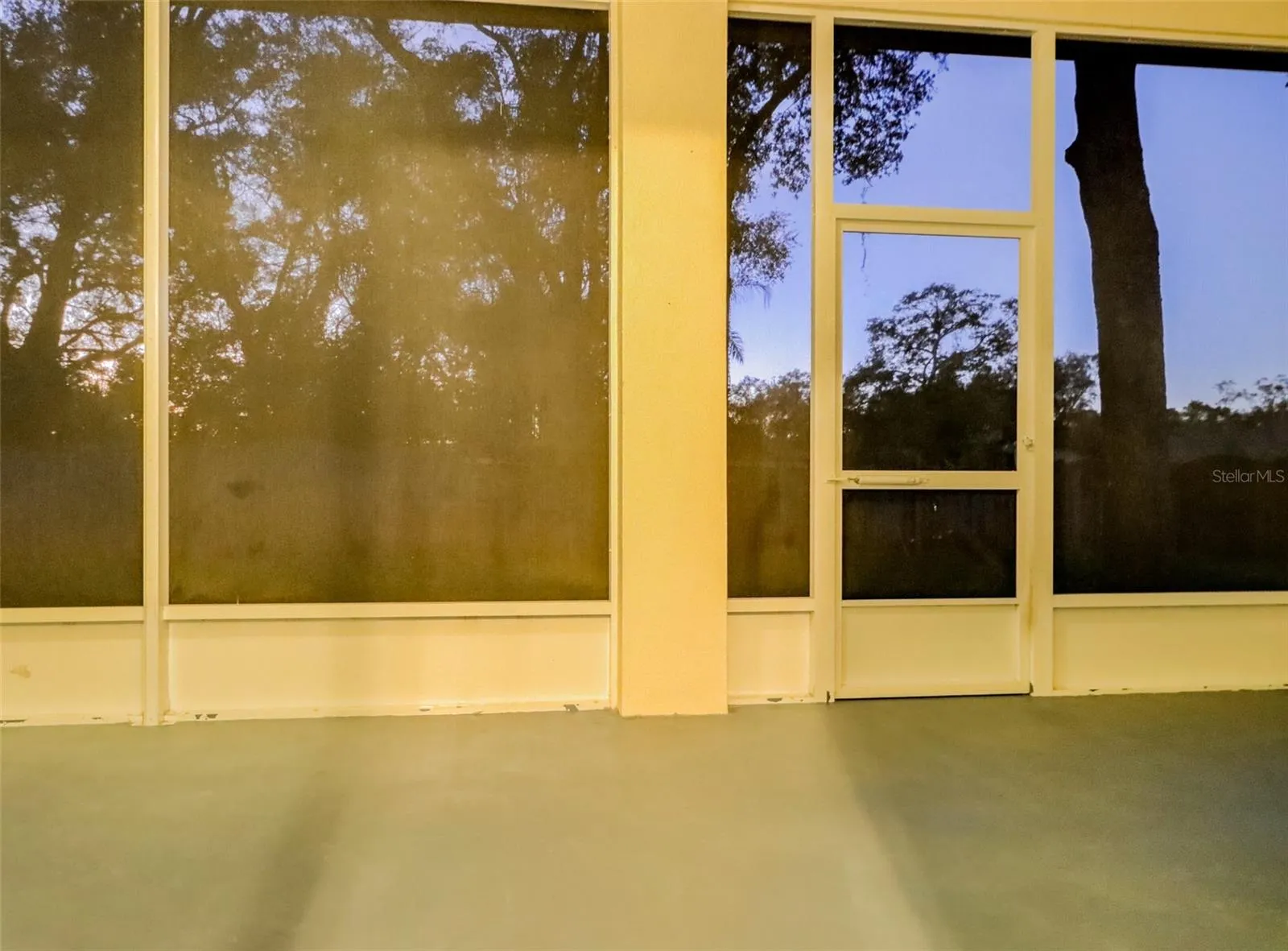 large screened patio
