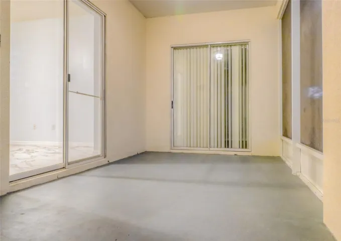 large screened patio