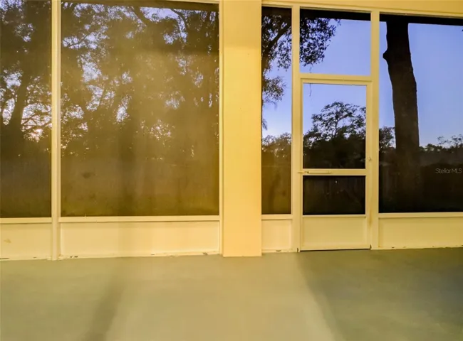 large screened patio