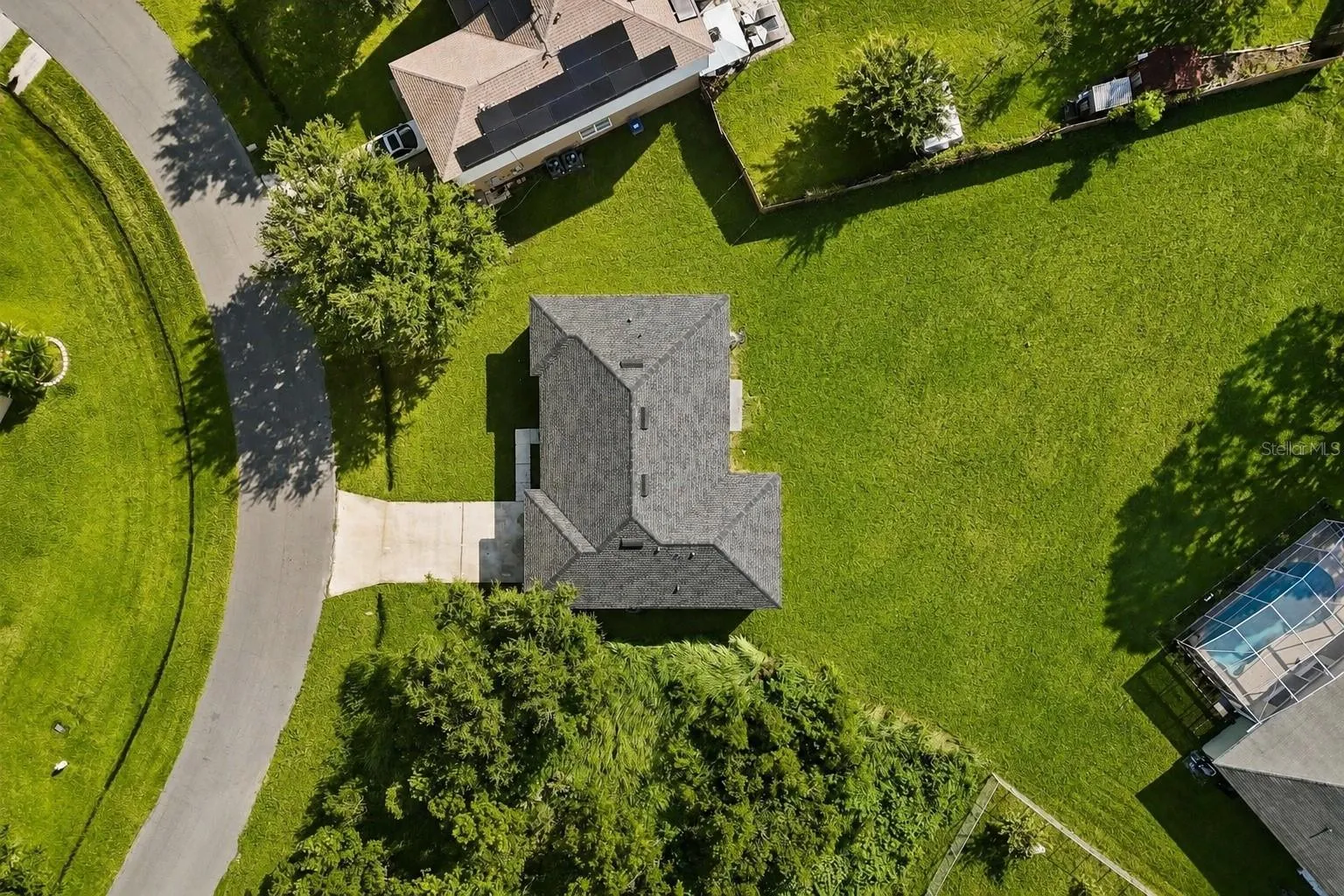 Aerial view of the property