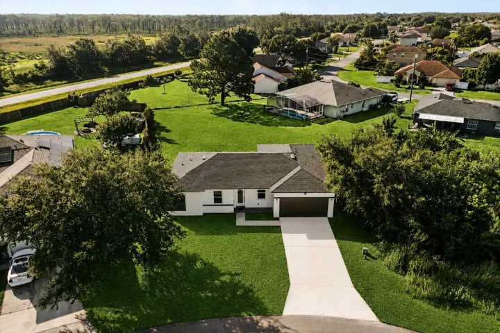 Aerial view of the property
