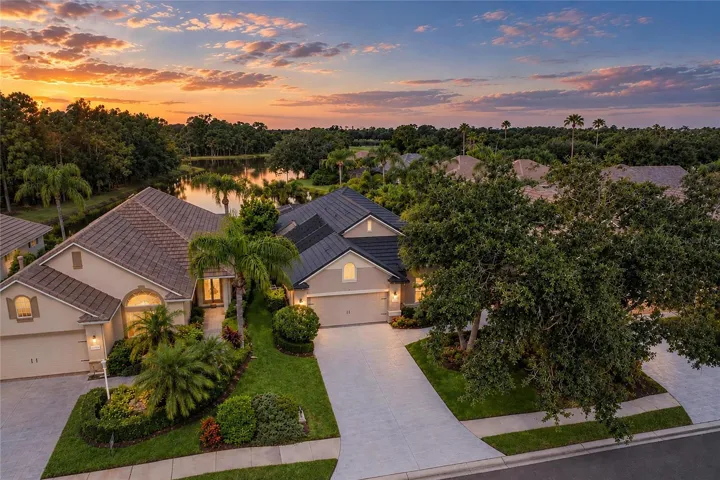 Front of home at twilight