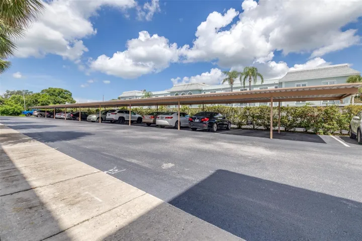 Covered parking directly across from unit