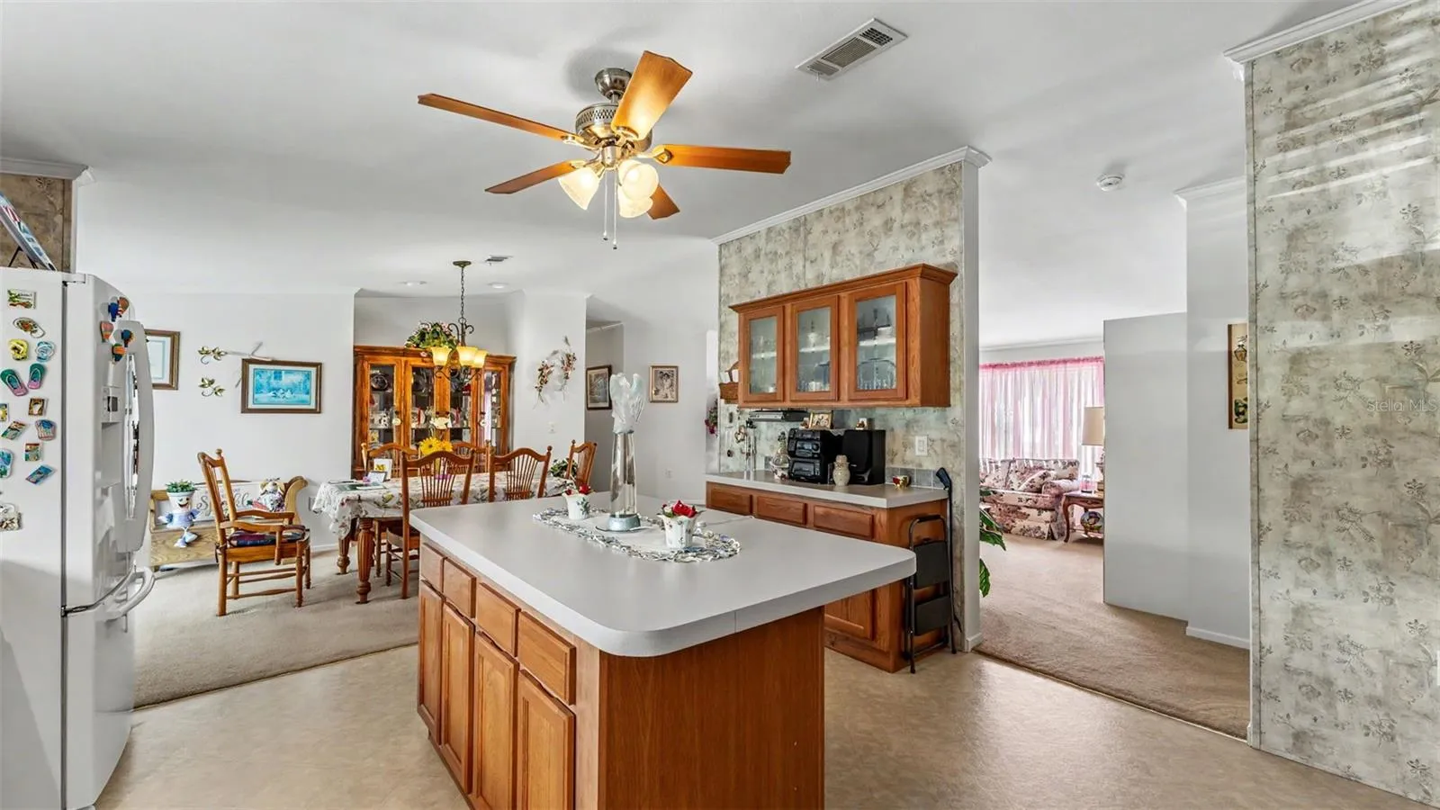 kitchen with center island