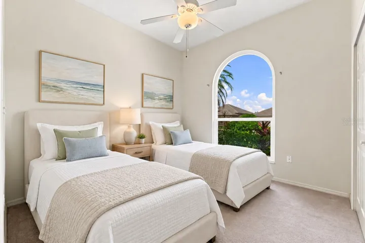 Virtually Staged Guest Bedroom