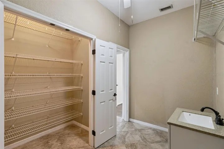 Oversized Storage Space in Laundry Room