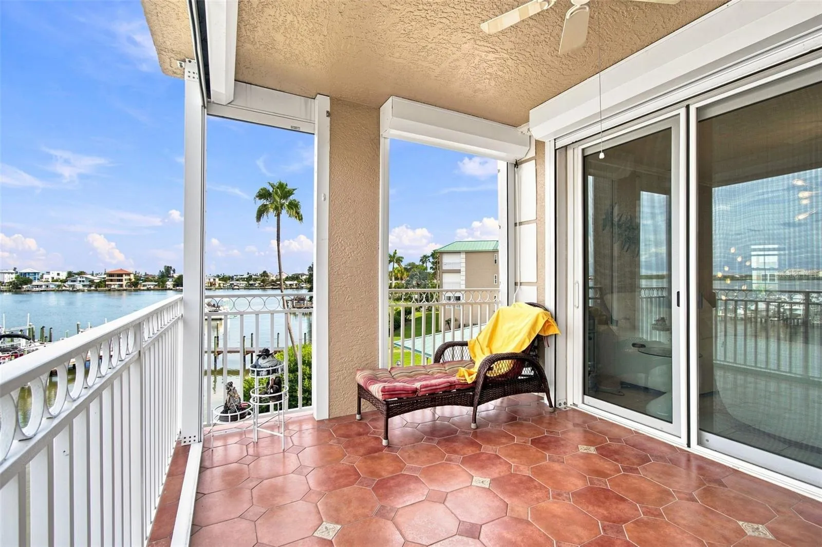 Hurricane shutters on High Impact sliding glass doors
