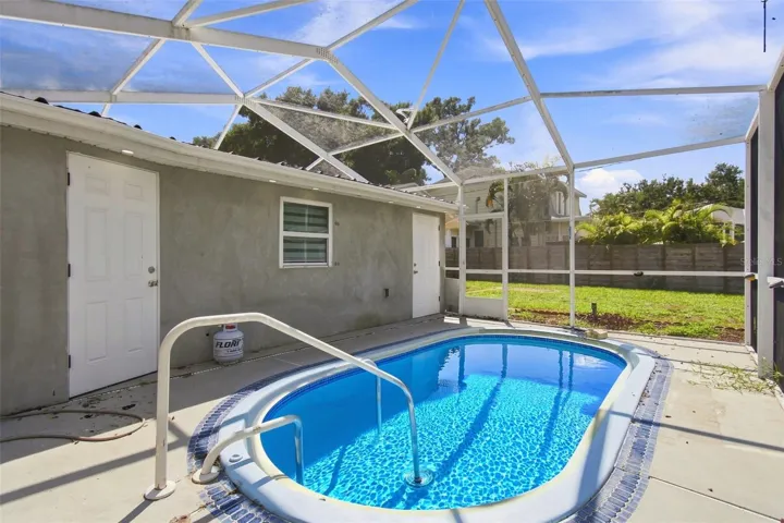 POOL IS VIRTUALLY FILLED WHILE REPAIRS ARE IN PROGRESS