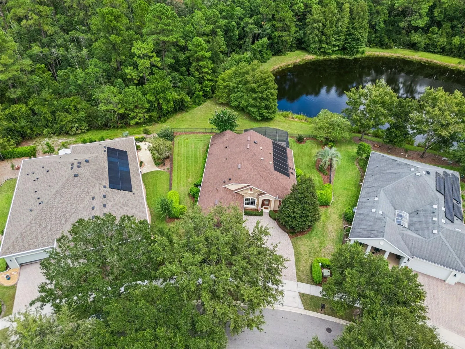 Aerial view of the home's location from the front
