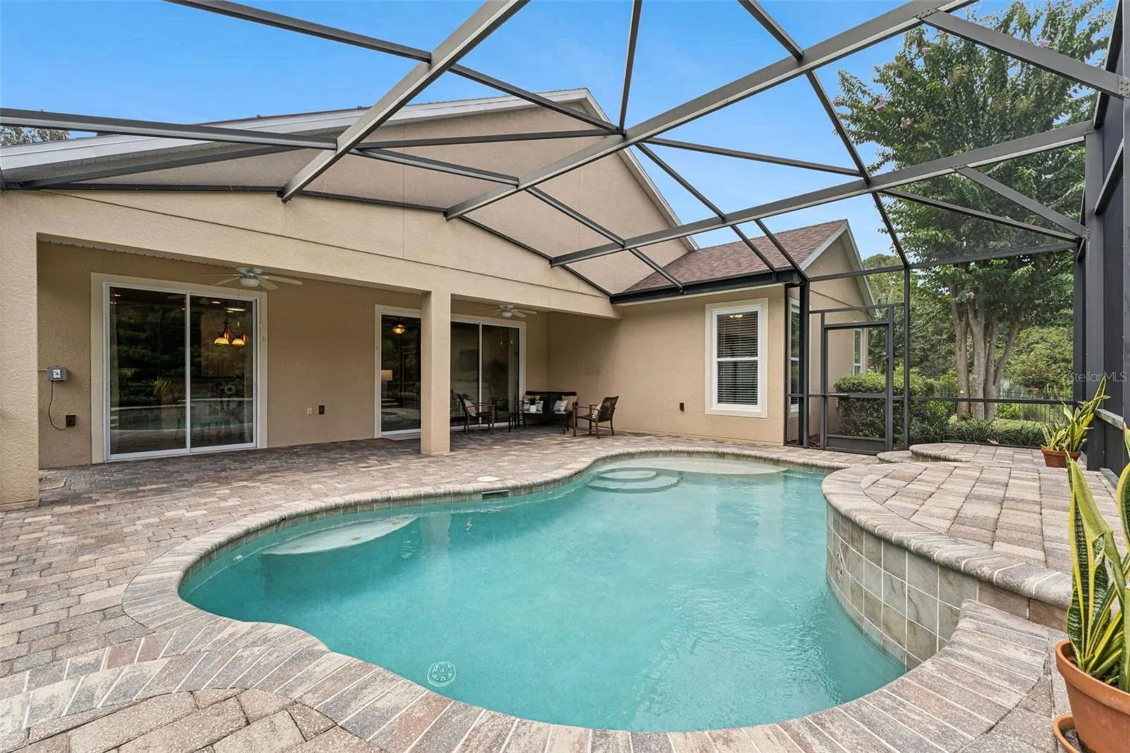 Screen enclosed covered patio