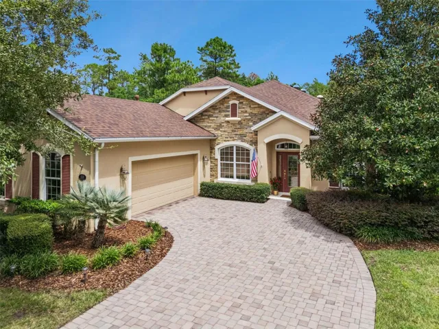Aerial view of the front of the home