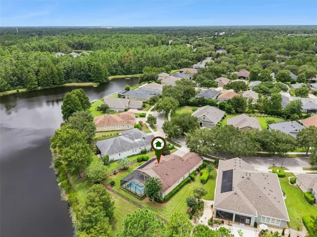 Aerial view of the home's location