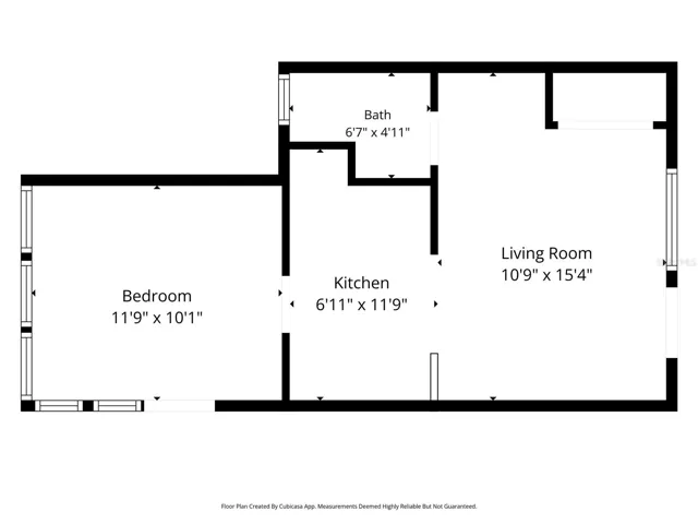 Studio- Unit 1 floorplan
