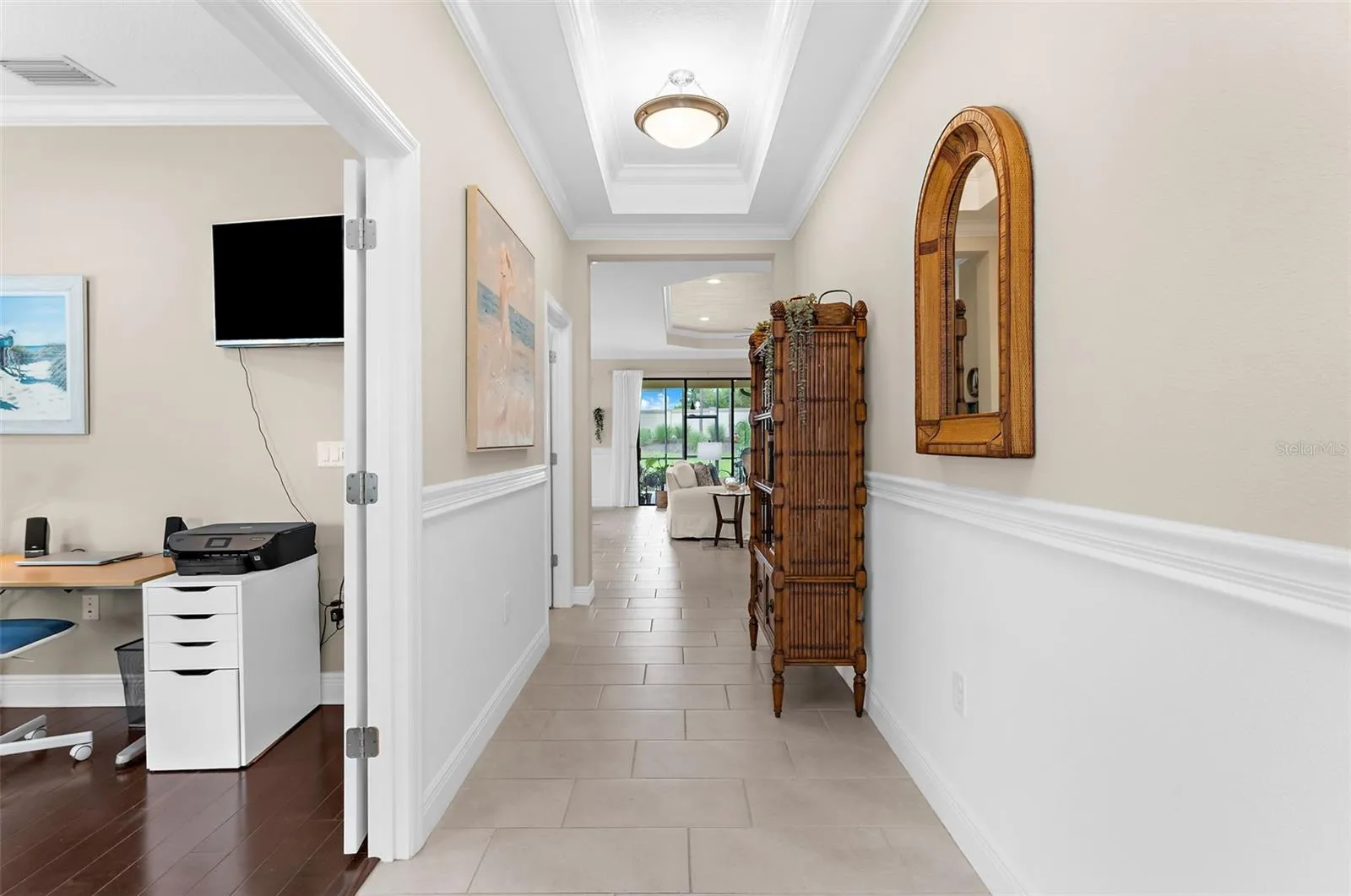 From foyer den on left