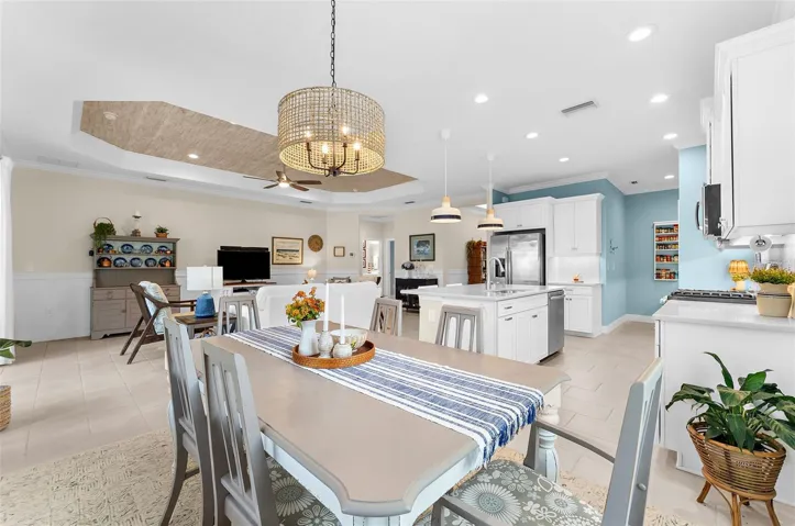 Kitchen is incredible with extra butler pantry in the nook next to the refrigerator