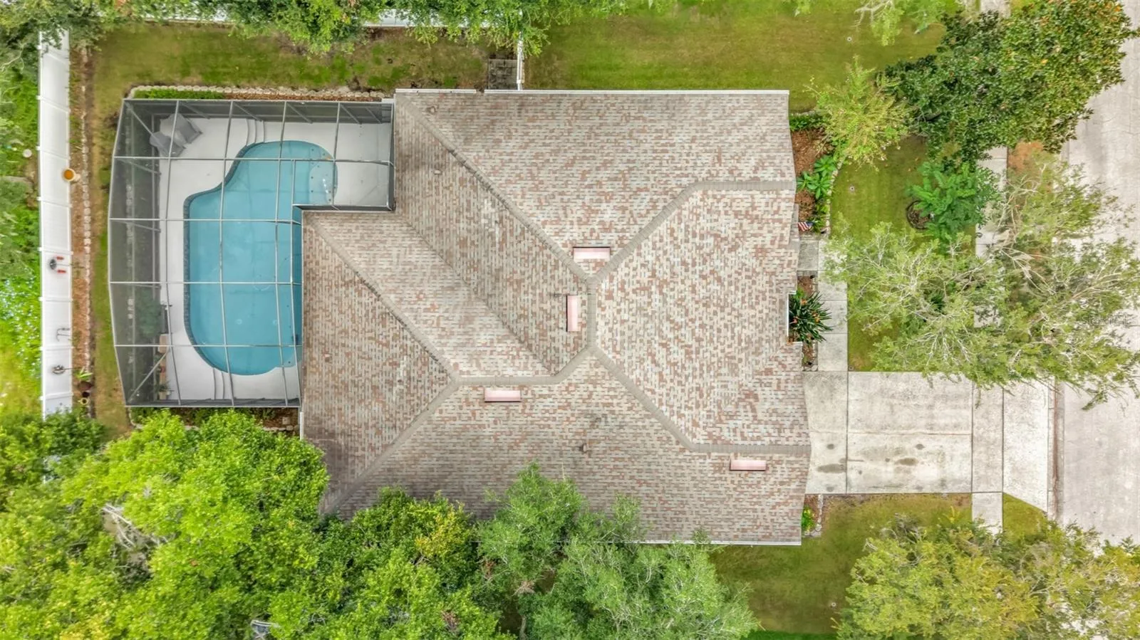 Drone - top of house
