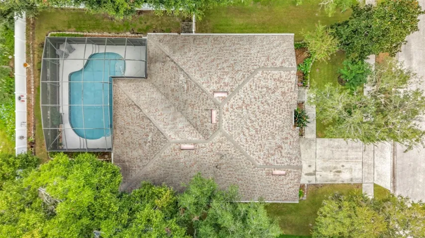 Drone - top of house