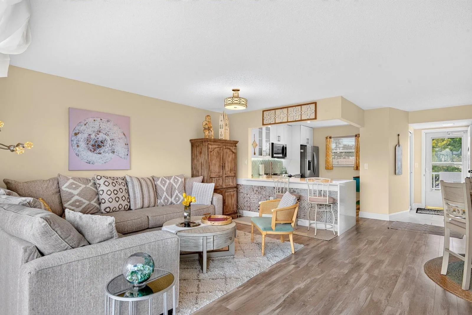 Living area facing front