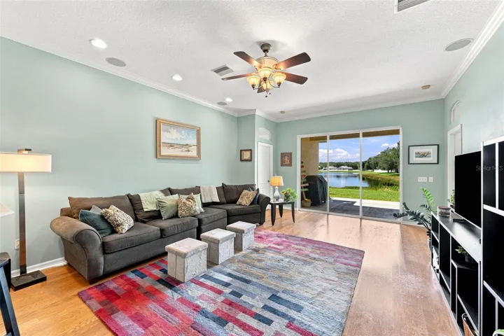 Your Family Room takes advantage of the lovely outdoor views