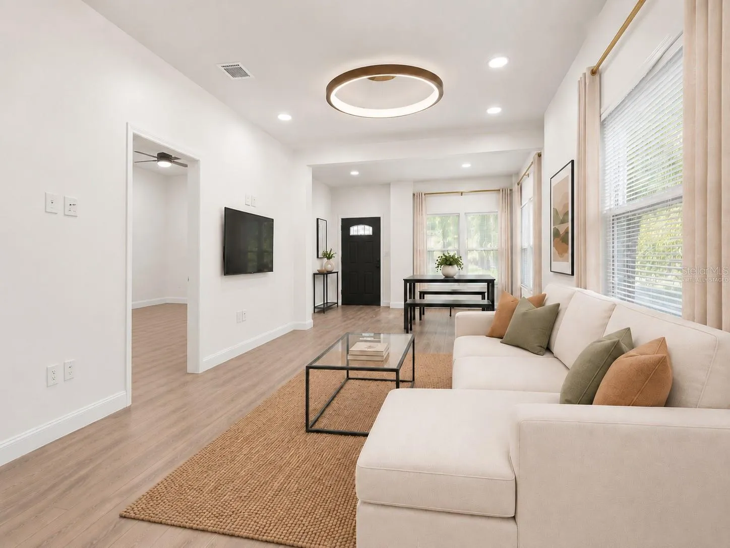 Virtually Staged - Living Room and Dining Room