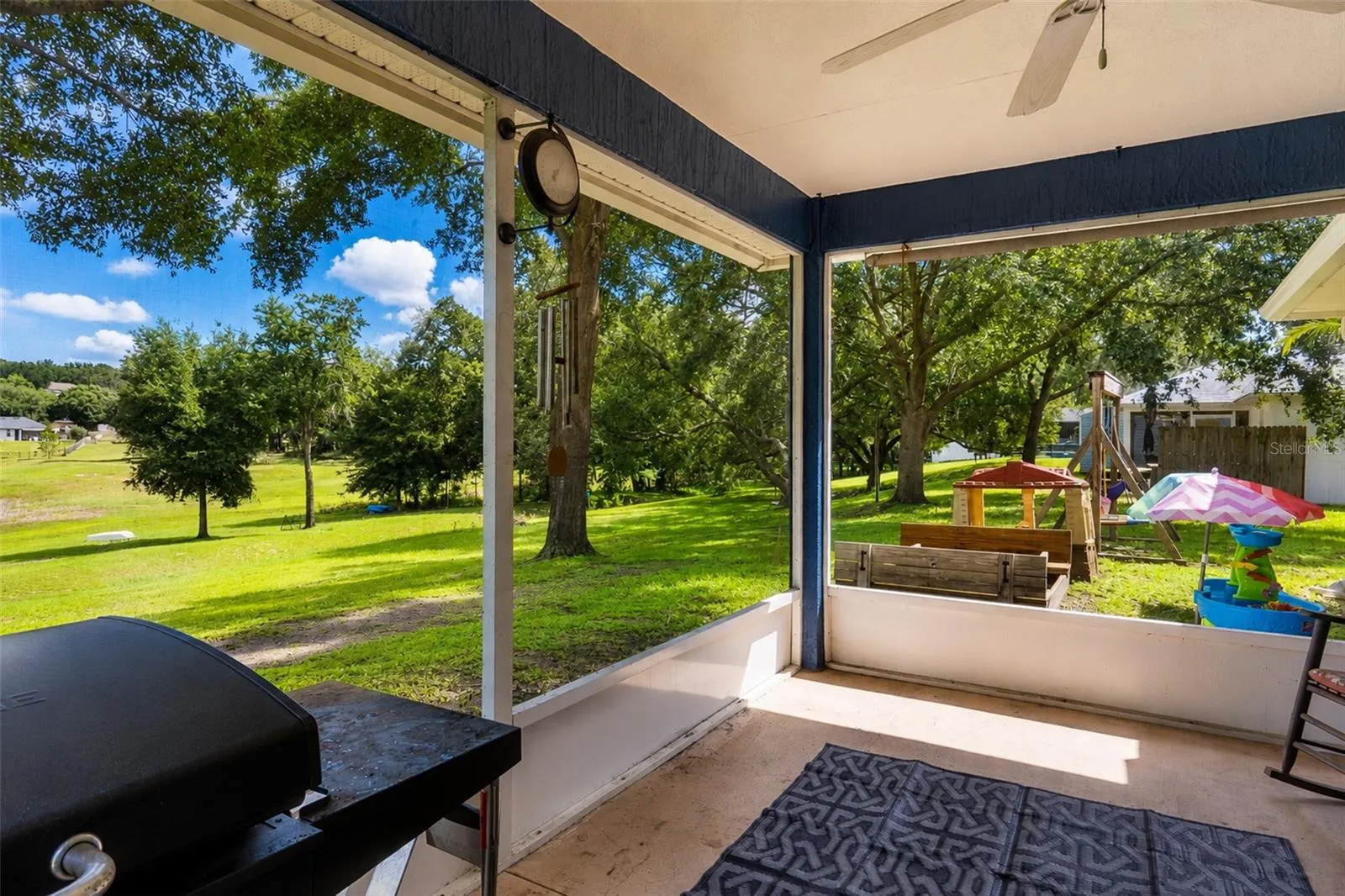 Screened porch/play area