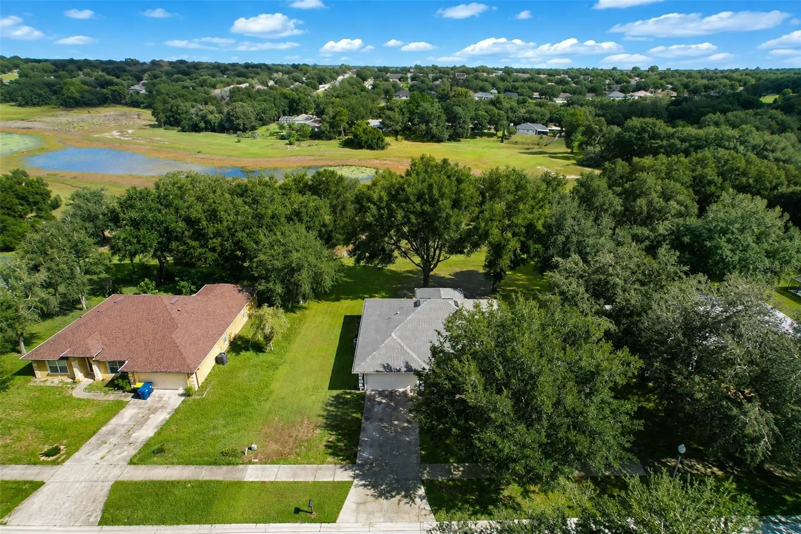 Aerial view of front of home
